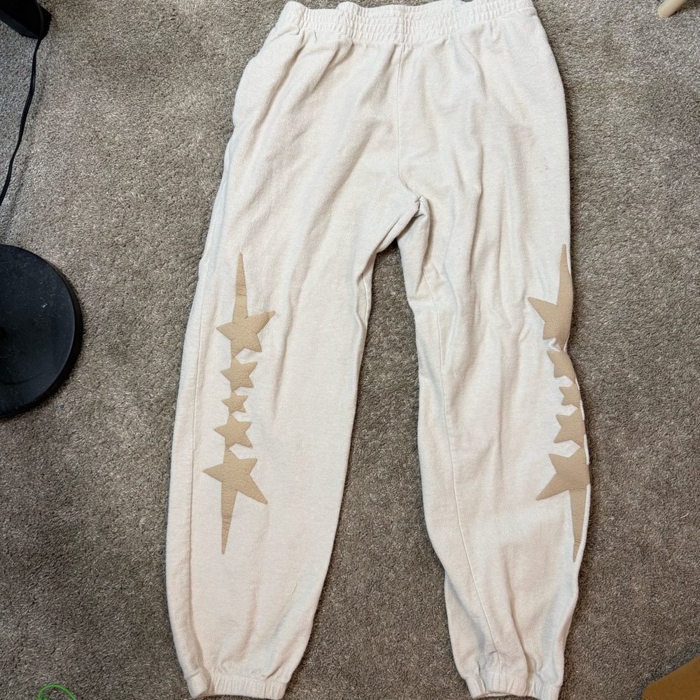 Lonely Ghost Beige Star Sweatpants